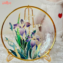 School season gift hand-painted glass plate diy material fruit oil painting salon team building activity handmade art ornaments