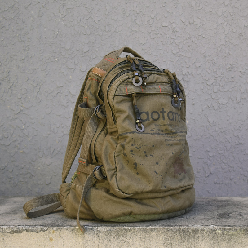 European and American brands retro shoulder bag men canvas backpack 2021 outdoor large capacity sports leisure travel school bag tide