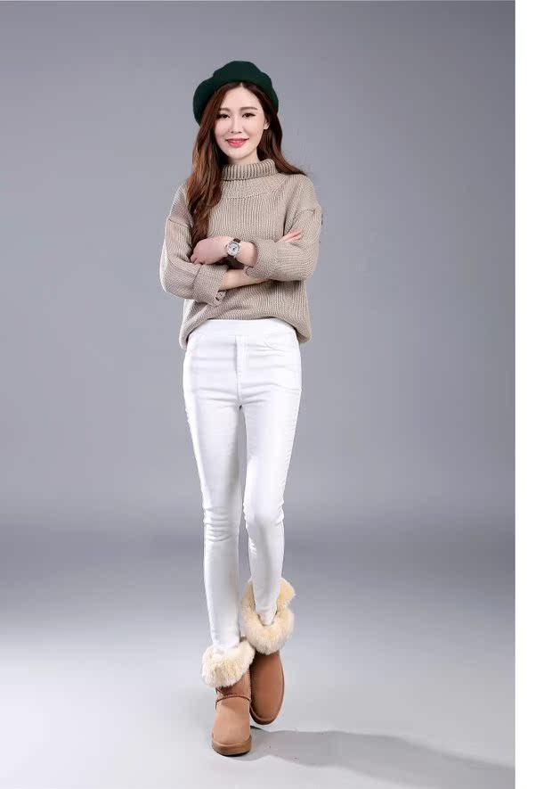 Mùa đông mặc quần legging nữ cộng với nhung dày ấm áp mùa thu và mẫu mùa đông size lớn co giãn chân nữ quần mỏng shop quần áo nữ