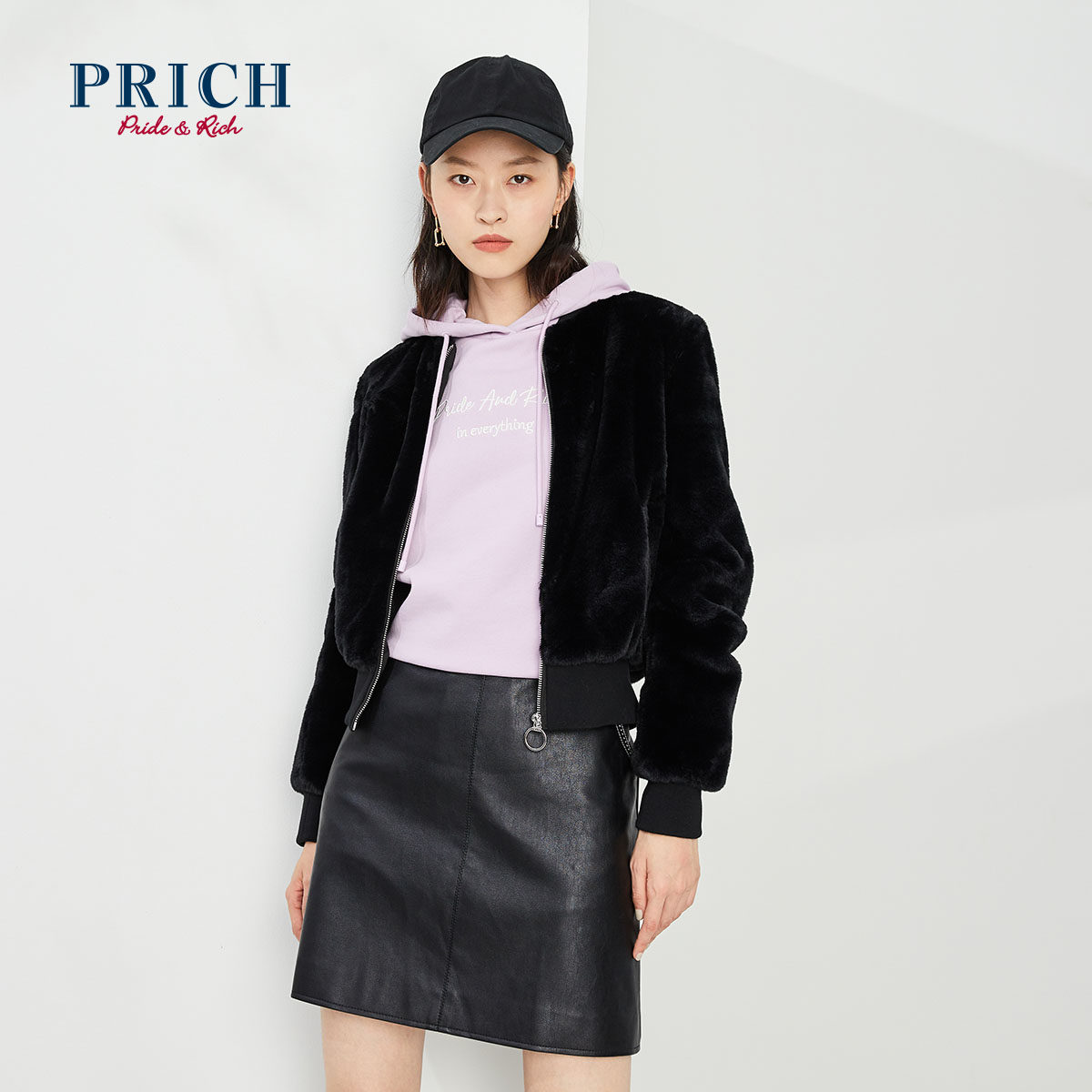 PRICH autumn and winter fashion commuter wild jacket jacket female PRJLA4T21Q