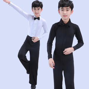 Boys latin dance shirt New year Day children Latin dance performance clothing children competition performance clothing boys clothing students dance clothing