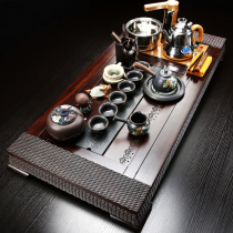 Huiyao whole large ebony solid wood tea tray set Kung Fu tea set Household automatic kettle set