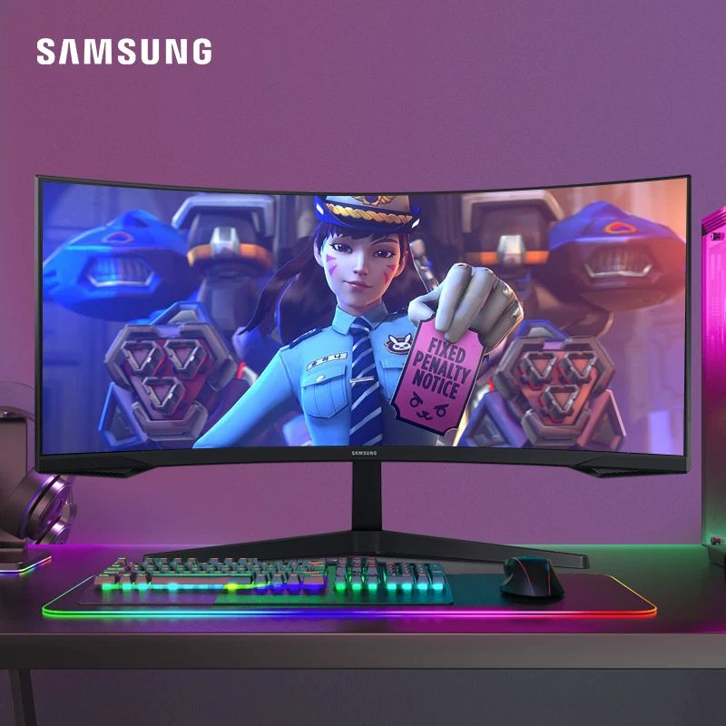 Samsung, игровой LCD-дисплей, 34 дюйма, 165Гц, G5, C34, 34G, G55