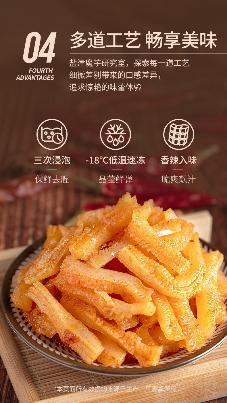 盐津铺子 魔芋爽素毛肚 50包 券后16.9元包邮 值值值-买手聚集的地方
