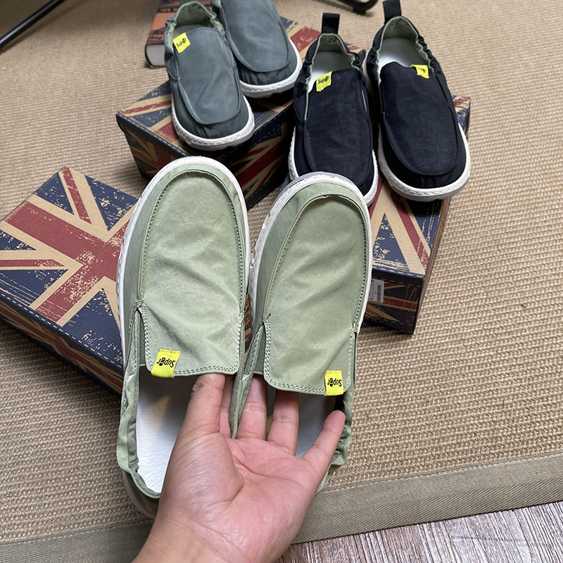 Foreign trade small crowdtail single speed dry breathable perspiration Summer pure color 100 hitch a man's foot pedal sloth casual shoes