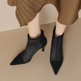 一代佳人 Обувь с заостренным носом на высоком каблуке, сетчатые сапоги, 2023, тренд сезона, изысканный стиль