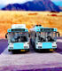 Beijing Bus Model 1:64 107Th Route Single-Decker Trolleybus 104Th Route Huayu Bjd Wg120A Bus
