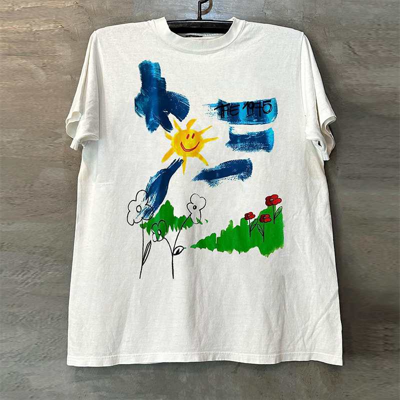 The 1975 Band Hand-Drawn Graffiti Style Old-School Niche Design Trendy Drop-Shoulder Unisex Short-Sleeve T-Shirt The 1975 Band Hand-Drawn Graffiti Style Old-School Niche Design Trendy Drop-Shoulder Unisex Short-Sleeve T-Shirt