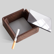 New black walnut solid wood ashtray Wooden bed and breakfast Literary business gift KTV Hotel bar restaurant