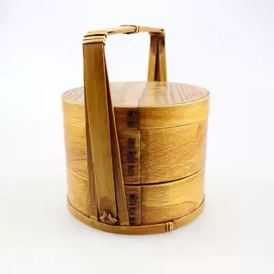 New Japanese style lacquer double-layer portable lunch box mash mandshurias wooden bento box delivery snack box mooncake packaging box