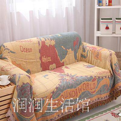 Foreign trade thickens Europe and America and the world map of all cotton sand towels and carpet carpet tapestry special prices