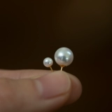 Ночник, белые универсальные серьги из жемчуга, золото 750 пробы