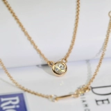 Натуральная бриллиантовая подвеска, классическая универсальная цепочка, золото 750 пробы