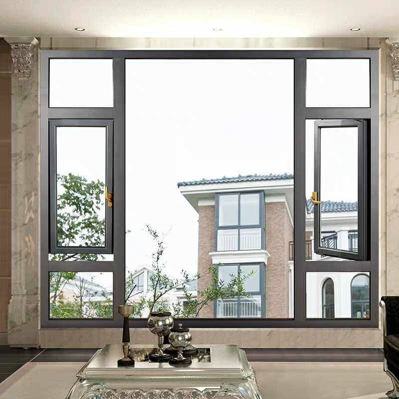 Dongguan bronqiao aluminum door and window sealing balcony floor window soundproofing window aluminum alloy doors and windows customized