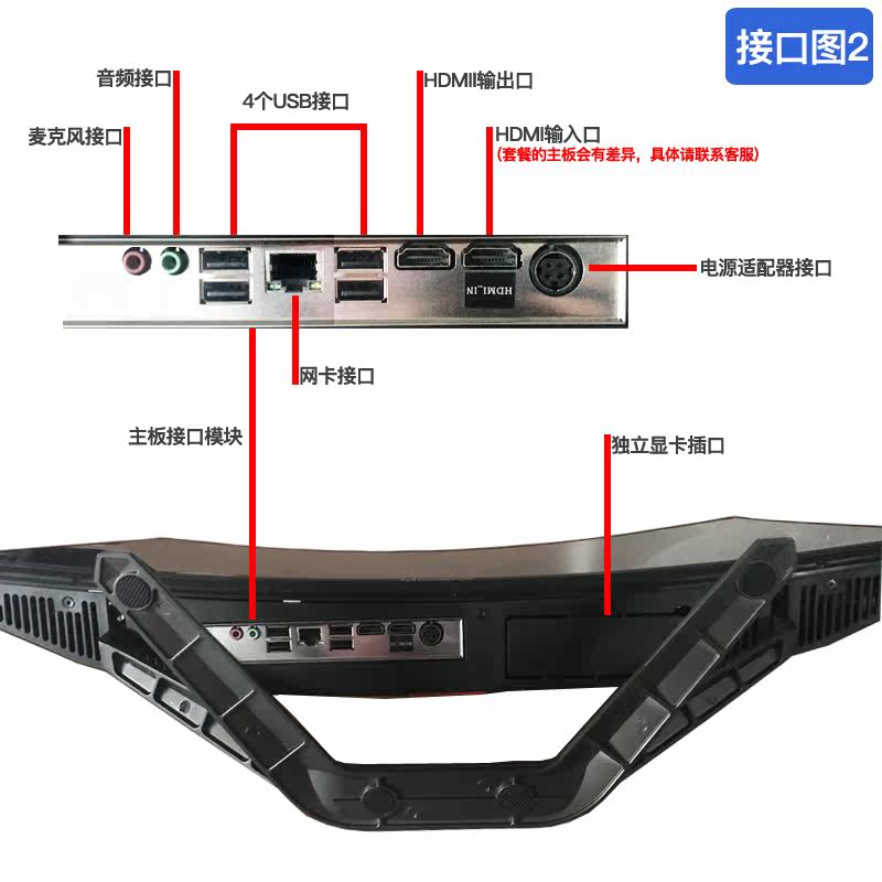 Монитор dpaitec 鼎派18.5-27英寸 一体机电脑 办公 家用 游戏  标配办公