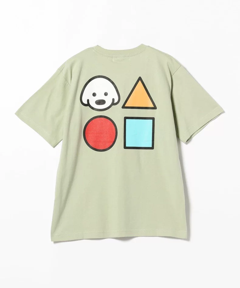 BEAMS Tokyo Cultuart Matsui Dog 24SS all -cotton puppy illustration printing short -sleeved T -shirt