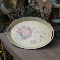 Foreign trade solitary groceries French rural style vintage old sticker sticker big Torto home gardening mobile tray