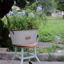 Meow small craftsman groceries-French embossed nameplate thick iron sheet outdoor garden binaural set