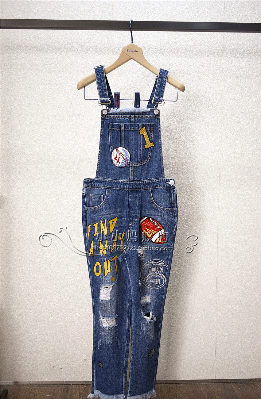 Fei Nachen counter 2020 spring suspenders jeans FWAC12109 1699