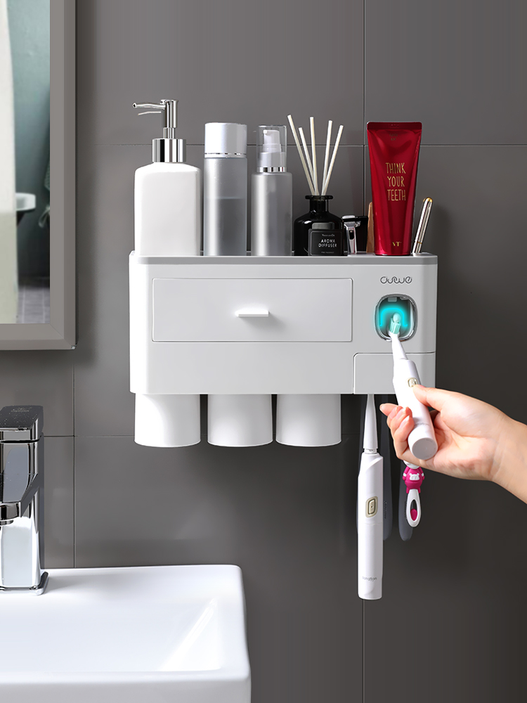 Toilet shelf Wall-mounted toilet powder room supplies Household Daquan sink Bathroom storage cabinet artifact