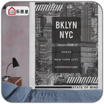 Partition curtain bedroom letter simple lift-free roller blind waterproof shade pattern custom Louver Curtain