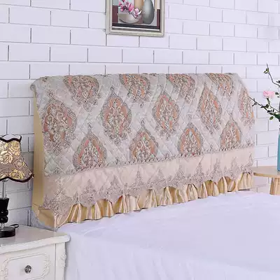 Fabric sandwich neoclassical thickened bedside leather bedside all-inclusive dustproof cover 1 8m bed backrest soft cover