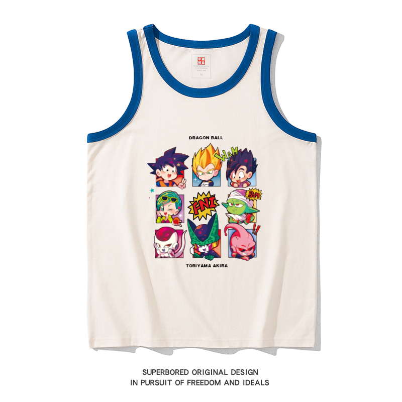National Trend Retro Nostalgic Fun Dragon Ball Akira Toriyama Vest Pure Cotton Loose Casual Large Size Sleeveless T-Shirt