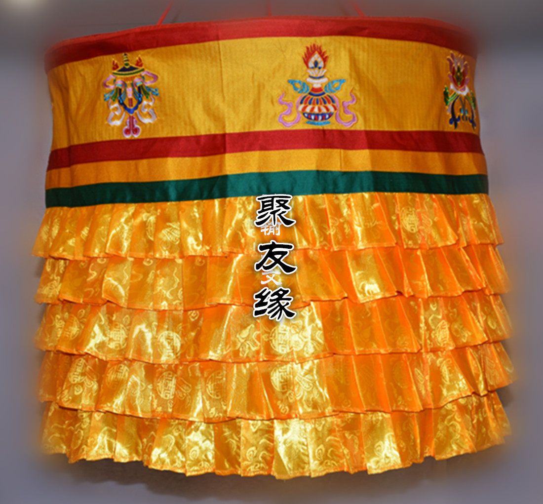 Buddhist Hall Decoration Tibetan Style Embroidery 8 auspicious skirt Baoshang Canopy Sky Shed Victorious Buildings
