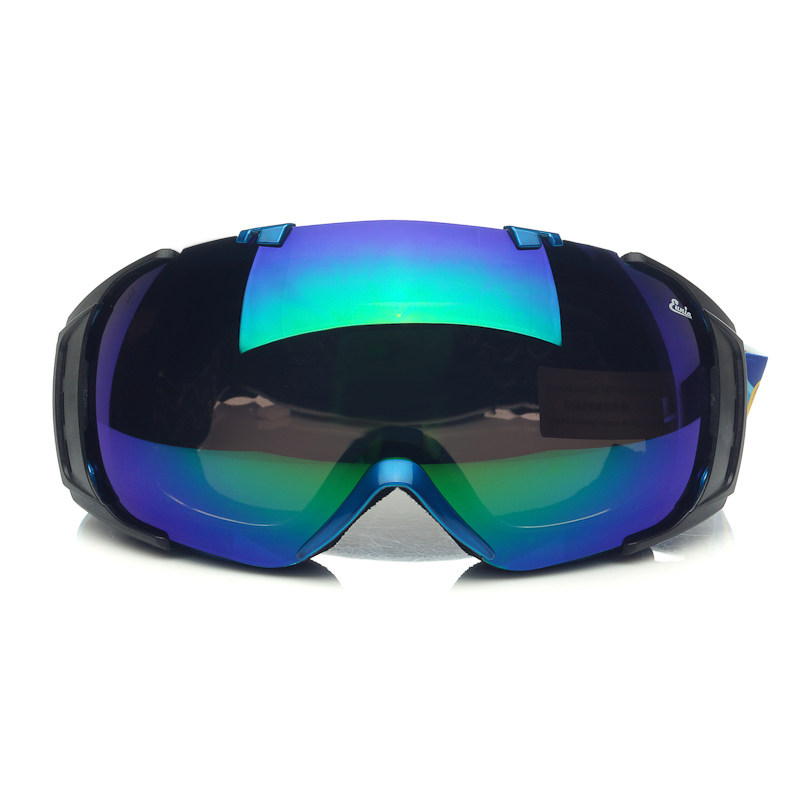 Uenija ski mirror male and female universal double layer anti-fog spherical snow goggles cocked near the eye