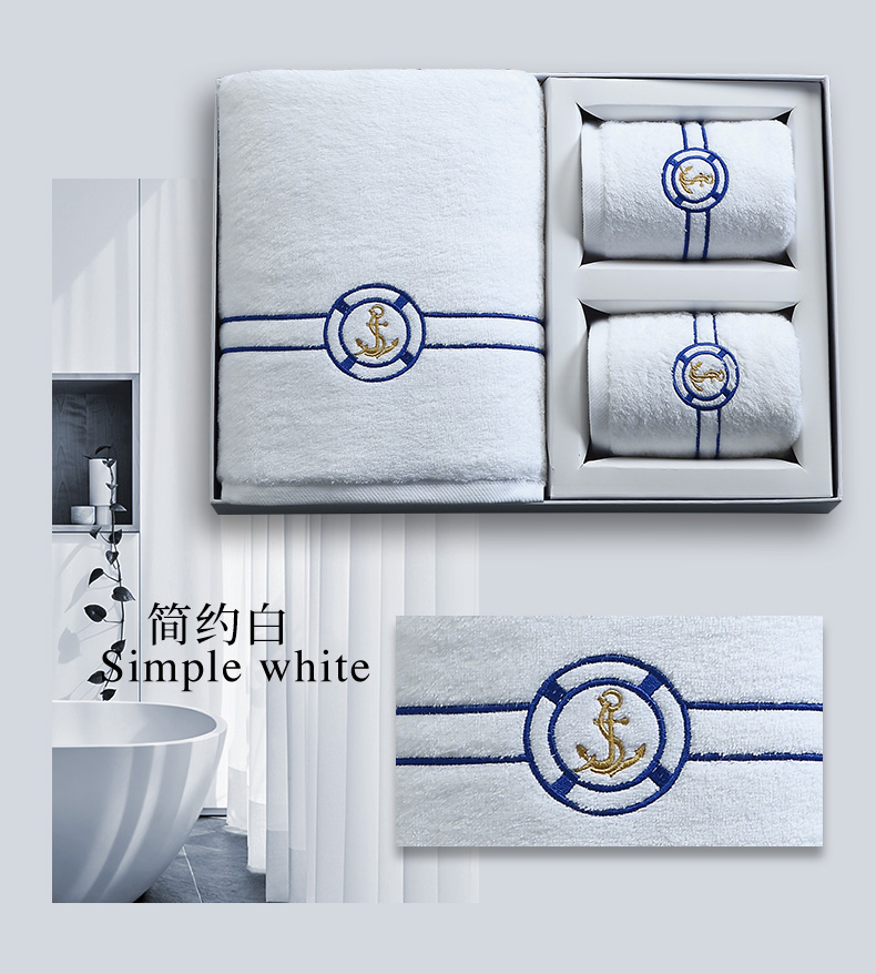 Kang Xin món quà thương hiệu bông khăn cộng với một chiếc khăn 2 Gift Box ba mảnh khăn tắm - Khăn tắm / áo choàng tắm áo khăn tắm