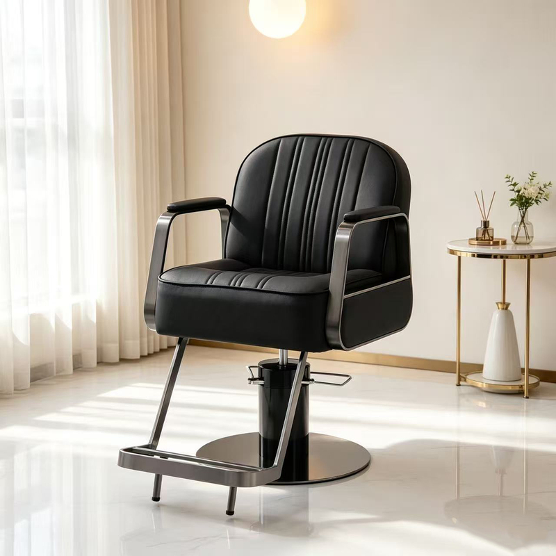Guangzhou Genuine Black Warrior New Model Hair Salon Exclusive Internet-Famous Chair, Hairdressing Chair, Hair Salon Exclusive Perm and Dye Chair