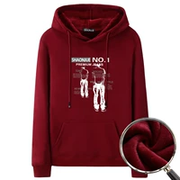 Mùa thu và mùa đông cộng với áo len nam dày bằng nhung cộng với phân bón XL trùm đầu hoodie chất béo áo thể thao  quần áo nam