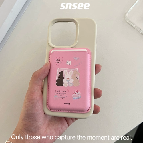 Держатель для карт Snsee magSafe Rabbit подходит для магнитного кожаного держателя для карт Apple iphone14promax