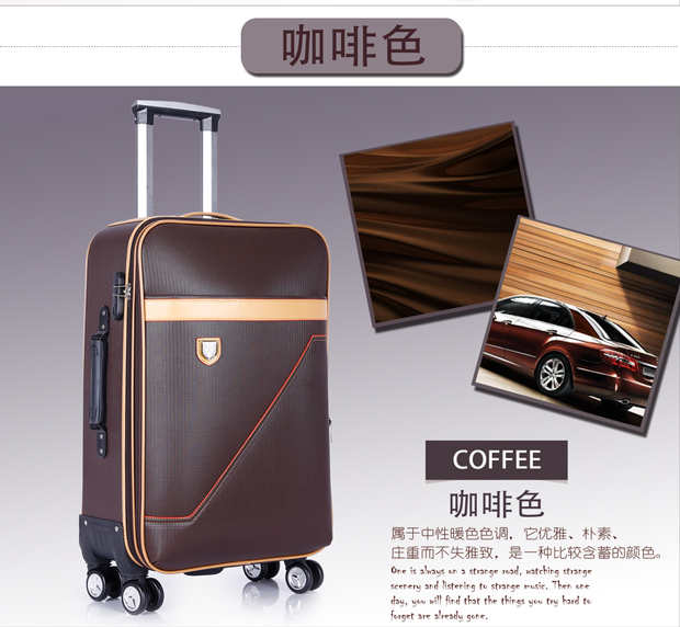 Trường hợp xe đẩy bánh xe phổ quát 20 inch 24 inch mật khẩu hộp nam tay hộp kinh doanh hành lý mềm du lịch hành lý vali kéo cao cấp