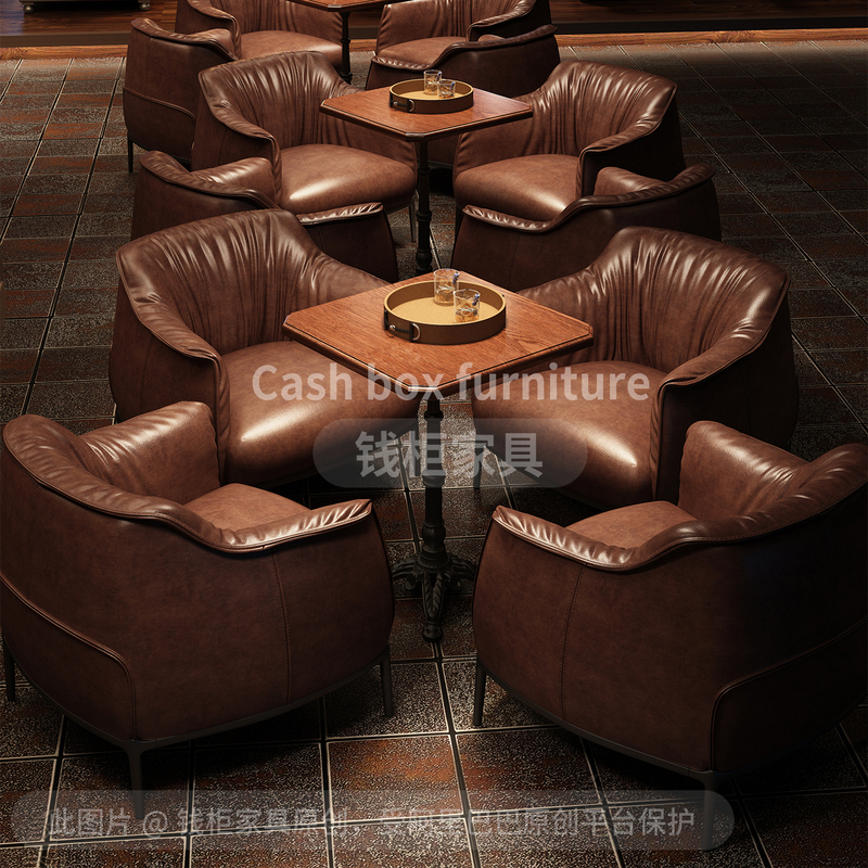 Retro Bar Clear Bar Sofa Table and Chair Whiskey Music Restaurant Bar Deck Cafe Single Seat Combination Light Luxury Retro Bar Clear Bar Sofa Table and Chair Whiskey Music Restaurant Bar Deck Cafe Single Seat Combination Light Luxury