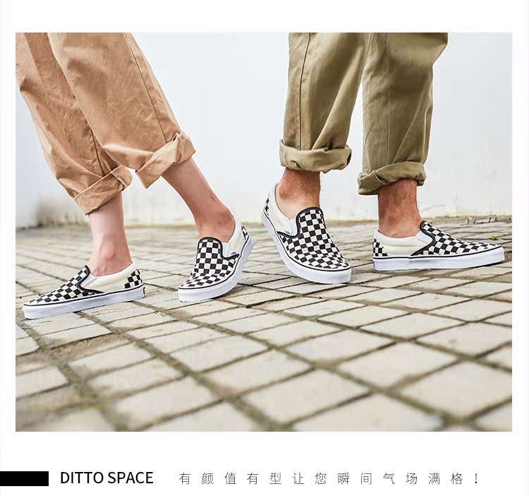 Vans vanes một bàn đạp đôi màu đen và trắng cổ điển đôi giày đế bệt nam và nữ giày vải VN-0EYEBWW giầy thể thao