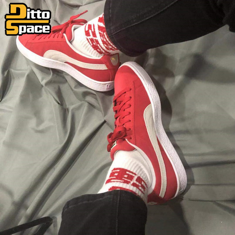 Puma Hummer cổ điển giày đế thấp retro da lộn đôi giày thường giày nam và nữ 352634 - Dép / giày thường top giày sneaker nam
