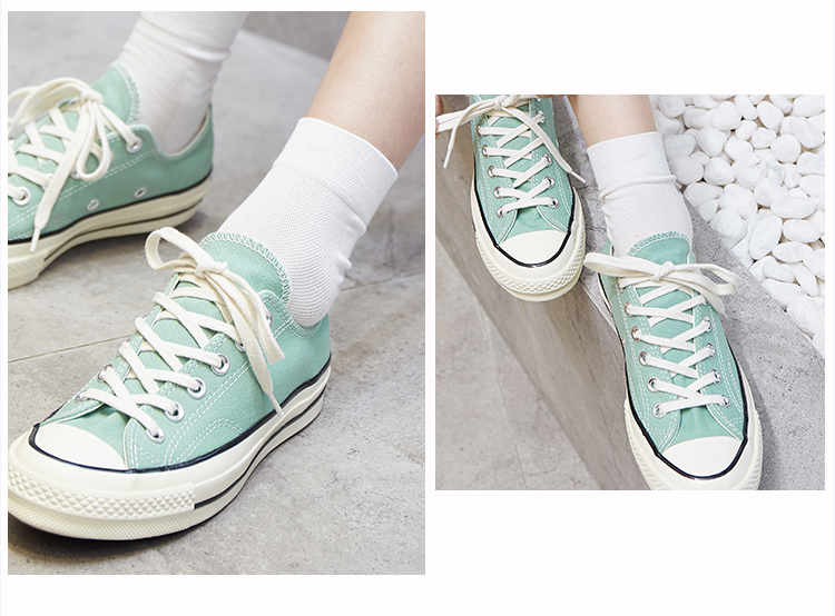Converse Converse 1970s Samsung Standard Mint Green Giày nam thấp và nữ Giày đôi 155761c Giày vải giày thể thao nữ nike