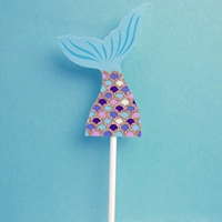 Голубая хвост русалки с картой