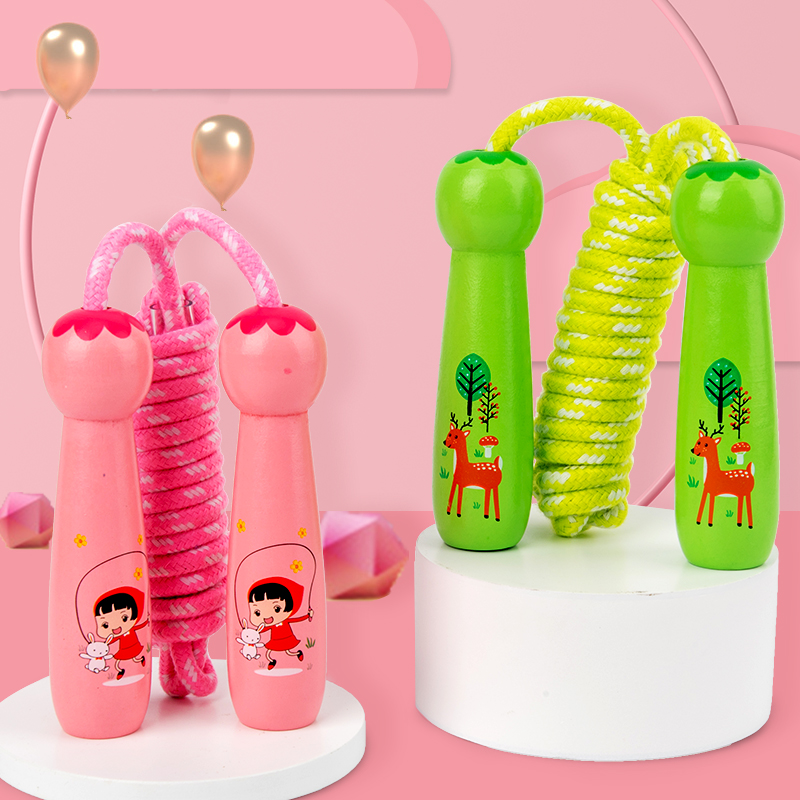 Children skipping rope kindergarten primary school students beginners special adjustable first grade baby parent-child 5-year-old cotton rope