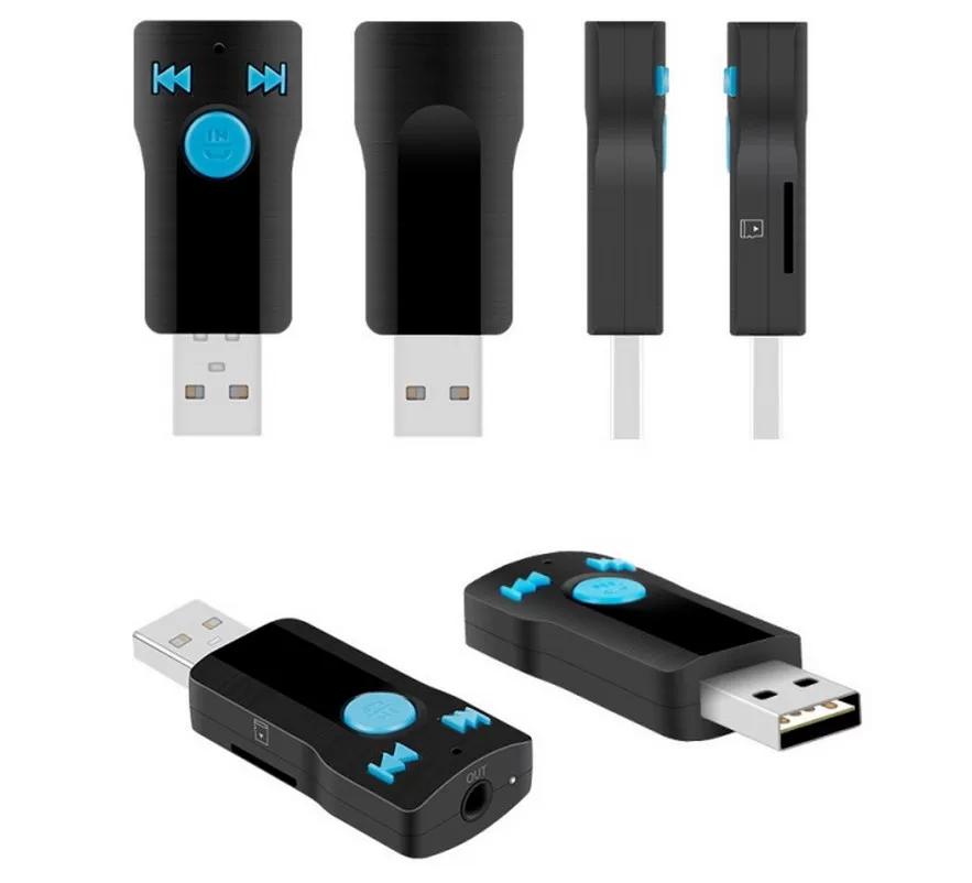 USB-автомобиля Bluetooth ресивер бесплатный AUX Bluetooth стержень 3.0 аудио бокс адаптер 3.5 мм автомобильный Bluetooth