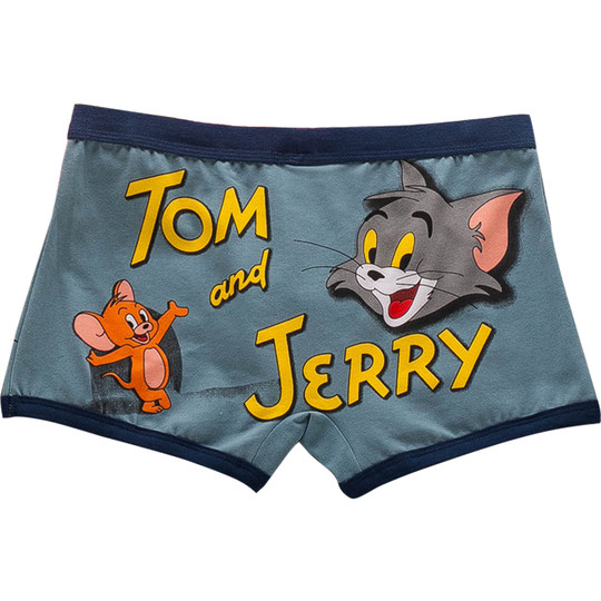 Underwear Men's Boxer Briefs Pure Cotton Breathable Cartoon Trendy Personalized Animation Medium Low Waist Cute Trendy Boxer Briefs