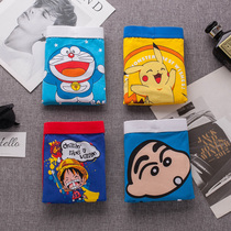 Panty mens boxers pure cotton cartoon cute mid-rise anime personality trend breathable flat angle youth shorts head