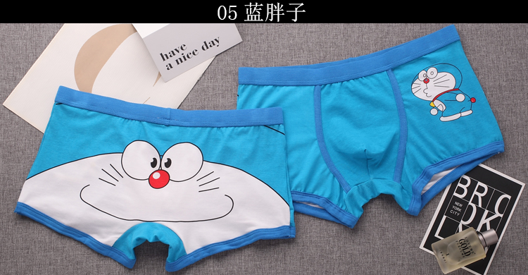 Quần lót nam Boxer Cotton Tuổi trẻ thủy triều Phim hoạt hình Cá tính Thở thấp Eo mồ hôi Hàn Quốc Quần short dễ thương quần lọt khe nam cotton