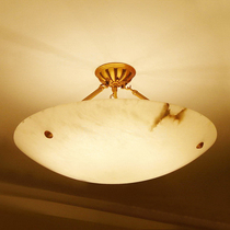 Spanish marble ceiling lamp European ceiling lamp living room bedroom study ceiling American marble single chandelier