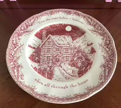 Foreign trade original single Johnson Brothers Christmas series large plate Main plate Steak plate Western plate ten inches