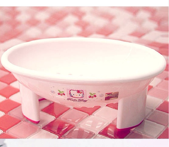 South Korea imported genuine hello kitty strawberry plastic tall soap box soap soap box