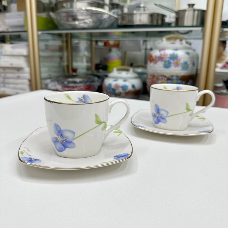 Special Offer: Korean Imported Porcelain Cup and Saucer Brand, High-End Ceramic Coffee Cup, Cup and Saucer, Tea Cup