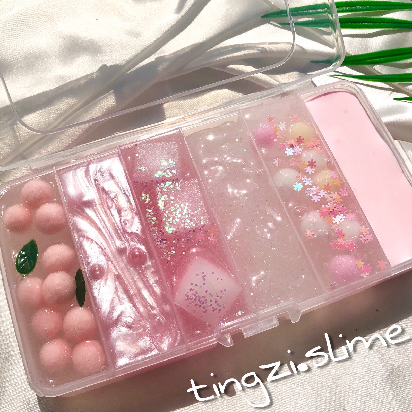 Six Grids Multi Parquet Toddler Toy Clay False Water Slime Suit Tingling History Lime Girl Hearts Crystal Mud Coconut Pulp Mud