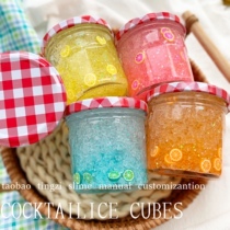 Ice mud utopia Super fried ear decompression ice cubes filling asmr cool late autumn slime Tingzi slime